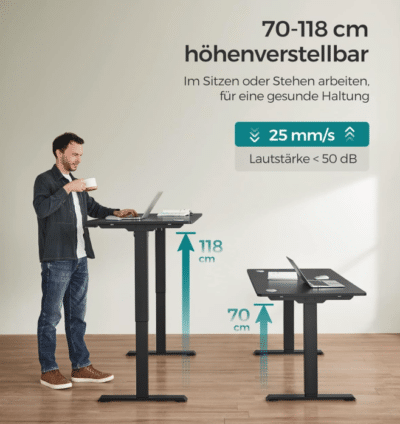 SONGMICS Tischgestell, höhenverstellbar