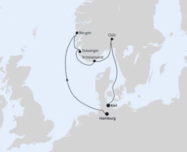 Suednorwegen von Hamburg nach Kiel  AIDA Reisen 2026 03 17 11 12 30