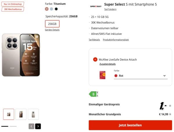 Xiaomi Redmi Note 15 Pro 5G  McAfee LiveSafe Device Attach mit Vertrag  MediaMarkt Tarifwelt 2026 02 18 10 59 33