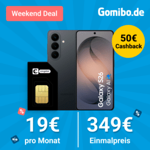 TOP 📱Samsung Galaxy S26 512GB für 299€ + 30GB Telekom 5G Congstar für 19€ mtl. | 20€ Cashback | 54€ unter Idealo!