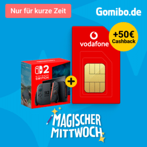 🎮 Switch 2 für 0€ + 50GB 5G Vodafone Allnet für 29,99€ mtl. + 150€ Bonus