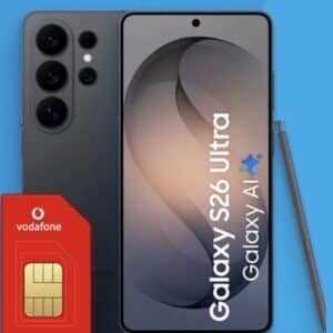 [Eff. GRATIS] 🔥 Galaxy S26 Ultra 512GB für 329€ + 45GB Vodafone 5G für 34,99€ mtl. + 25€ Cashback! (130€ unter Idealo!)