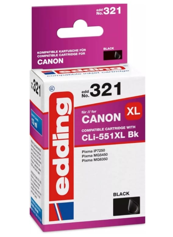 Edding EDD 321 Druckerpatrone Ersetzt Canon CLI 551X Einzelpatrone 13 ml 2026 03 03 09 08 51