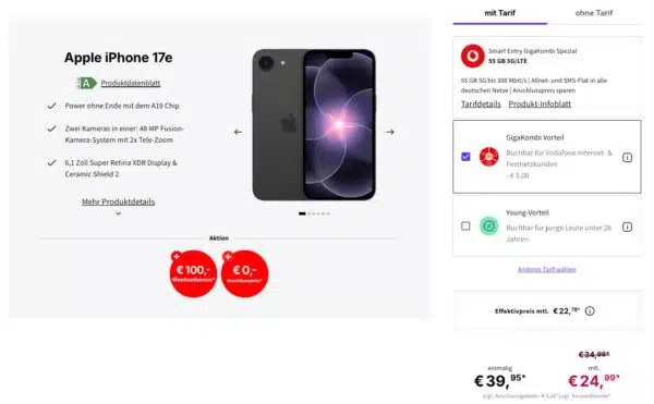 GigaKombi Apple iPhone 17e