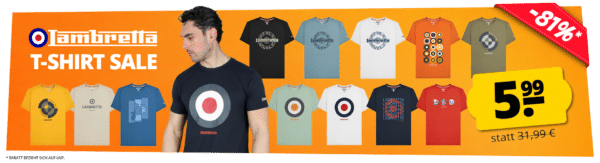 HB Lambretta T SHIRT SALE AFFILIATE DEU
