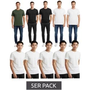 Hochwertiges 5er Pack SCOTCH  SODA Crew Neck Herren T Shirt Basic Shirt UnterziehshirtBaumwoll Shirt SSFA25M2312806 in Weiss o 2026 03 03 09 40 08