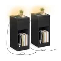 Nachttisch mit LED Beleuchtung USB Anschluessen und Schublade 2026 03 09 14 53 34