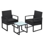 🪑 Gemütliches Songmics Polyrattan Gartenmöbel Set mit Kissen