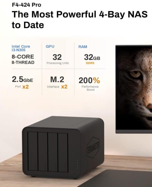 TERRAMASTER F4 424 Pro NAS Speicher   4Bay Core i3 N305 8 Core 8 Thread CPU 32GB DDR5 RAM 2.5GbE Port x 2 Network Attached S 2026 03 13 16 12 04