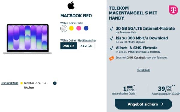 Telekom Magenta Mobil S mit Apple MacBook Neo 2026 03 17 09 04 30