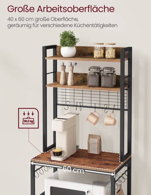 VASAGLE Kuechenregal mit Stahlrahmen  SONGMICS HOME 2026 03 03 15 59 23