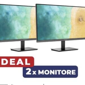 2x  KOORUI E2411F 23,8" Office-Monitore - FHD IPS | 100 Hz | 99% sRGB | AMD FreeSync | VESA | HDMI/VGA