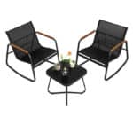 🪑 Songmics Gartenmöbel-Set 2 Schaukelstühlen & Tisch