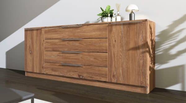 BORCHARDT MOEBEL Kommode Oliva Kommode mit Metallgriffen