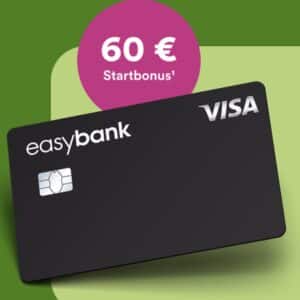 [60€ Bonus] 💸 easybank Visa Kreditkarte | Eine der besten Kreditkarten auf dem Markt (ehemals Barclays)