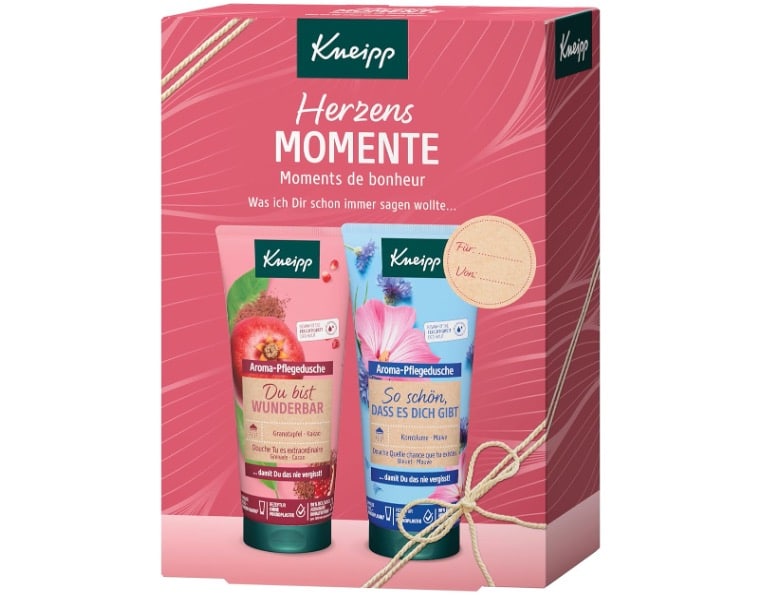 Kneipp Geschenkset Herzensmomente mit 2 Aroma Pflegeduschen