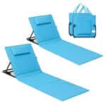 2x Songmics Strandliege mit stufenlos verstellbarer Rückenlehne