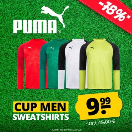 PUMA CUP Sweat Core Herren Training Sweatshirt PUMA CUP Sweat Core Herren Training Sweatshirt
