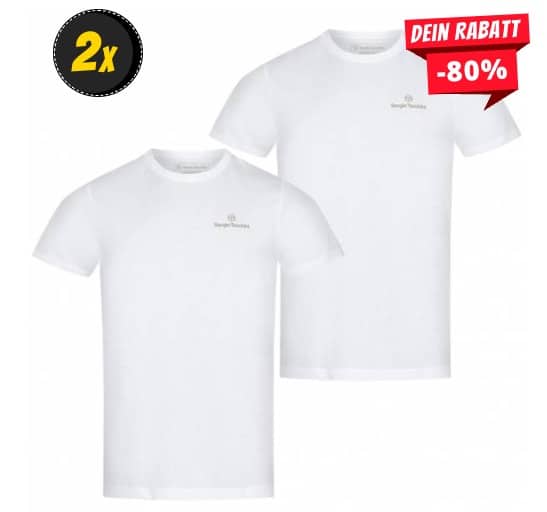Sergio Tacchini Herren Unterhemden Rundhals 2er Pack weiss 39492936 Sergio Tacchini Herren Unterhemden Rundhals 2er Pack weiss 39492936