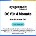 Amazon Music Unlimited 🎶 4 MONATE GRATIS testen mit Prime 🎸 100 Mio. Songs streamen (Neukunden) | 3 Monate ohne Prime