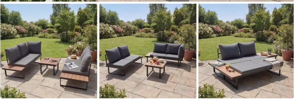 HOMAVO Gartenlounge Set 2