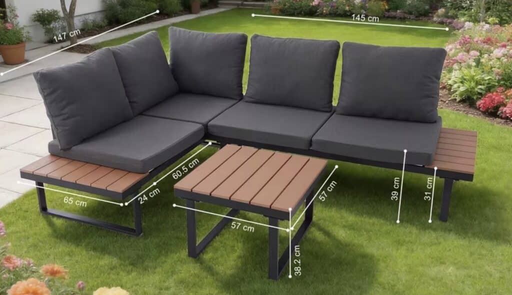 HOMAVO Gartenlounge Set 3