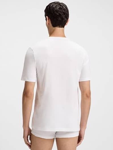 HUGO   Hugo Boss Rundhals T Shirts in weiss