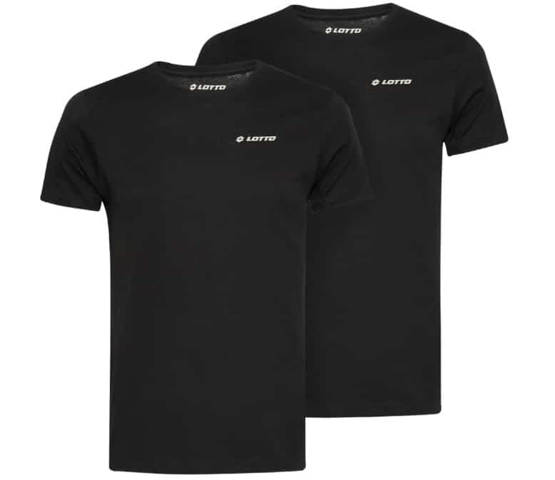Lotto Herren Unterhemden T Shirt 2er Pack schwarz 39510918