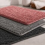 ☁️ Chenille Badematte (Hochflor, 140x80 cm, 3 Farben, rutschfest, saugstark)