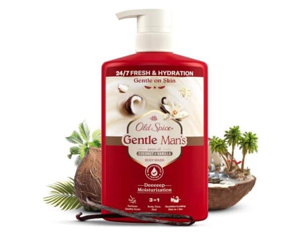 Old Spice Gentle Mans Coconut  Vanilla 3 in 1 Shower Gel Shampoo