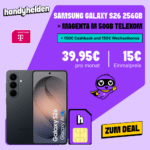 [Eff. 2,66€] Samsung Galaxy S26 für 15€ im Telekom Magenta Mobil M mit 50GB 5G für 39,95€ mtl. + 300€ Bonus