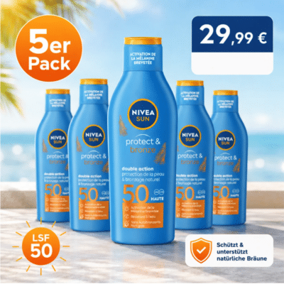 5er Pack NIVEA Sun Sonnenmilch Protect Bronze 5er Pack NIVEA Sun Sonnenmilch Protect & Bronze