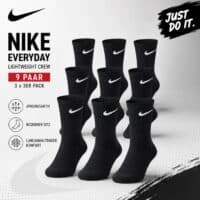 9er Pack Nike Everyday Lightweight Crew Trainingssocken