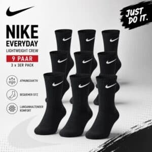9er Pack Nike Everyday Lightweight Crew Trainingssocken