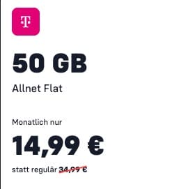 Mobilfunk.de 📲 50GB TELEKOM 5G für 14,99€ | 0,00€ Anschlussgebühr & weitere Deals!