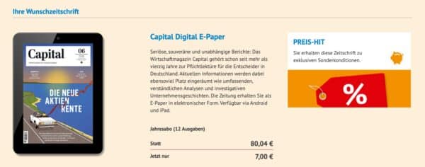 Capital im Jahresabo