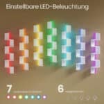Eckregal mit LED-Beleuchtung und 5 Ablagen