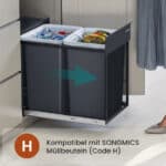 ♻️ Ausziehbarer Songmics Mülleimer mit zwei Fächern und Mülltrennsystem