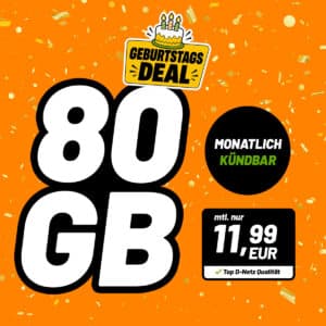 80GB für 11,99€ 💥 5G TELEKOM Deals von klarmobil | 30GB für 9,99€ | 80GB für 11,99€ | 120GB für 194,99€ (auch mtl. kündbar!)