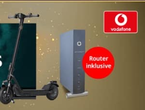 😍 Niu KQi 100F E-Scooter / 55" TV für 1€ | 200€ Cashback 😎 Vodafone GigaZuhause 300 Kabel Internet | Gratis Router | 100€ Startguthaben