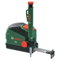 Bosch Massband 5m  Tieflochmarker 22mm Bandbreite 2m Stabilitaet Zweirichtungshaken Metall Guertelclip Softgrip