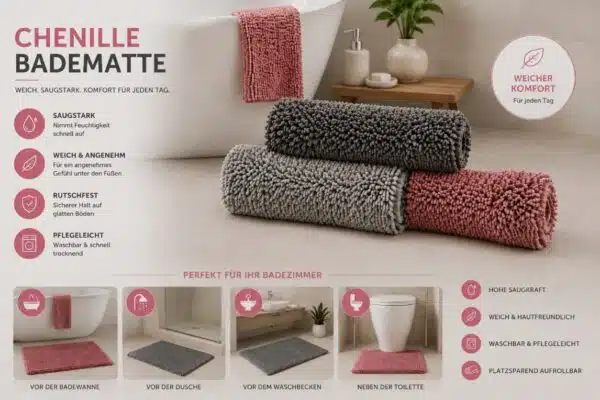 Chenille Badematte