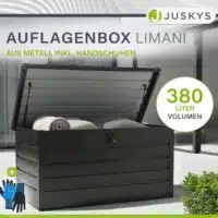 Juskys Metall Aufbewahrungsbox Limani 380 Liter