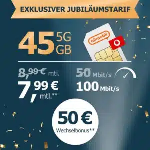 SIM Only 45GB 5G  im Vodafone Netz