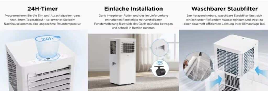 TCL tragbares 3 in 1 Klimageraet 1 TCL tragbares 3 in 1 Klimageraet 1