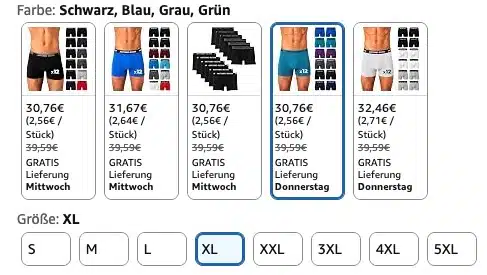 12er Pack Antonio Rossi Boxer Hipster 12er Pack Antonio Rossi Boxer Hipster