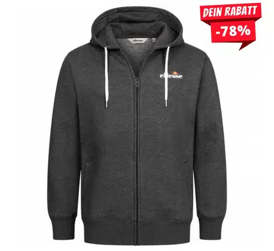 ellesse Klemerio Full Zip Herren Kapuzen Sweatjacke SOP23857 Dk Grey ellesse Klemerio Full Zip Herren Kapuzen Sweatjacke SOP23857 Dk Grey