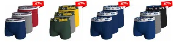 3er Packs NFL Boxershorts 1