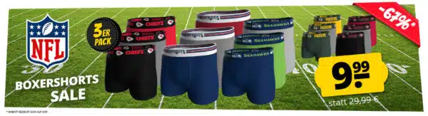 HB NFL Boxershorts Sale DESK DEU