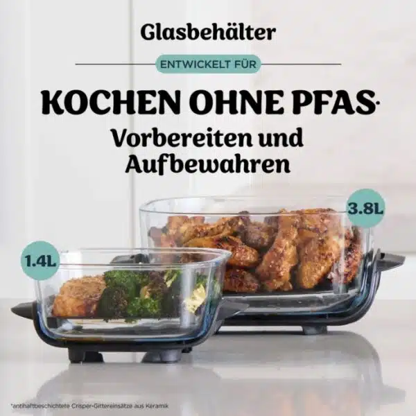 NINJA CRISPi 4 in 1 Tragbare GlasHeissluftfritteuse